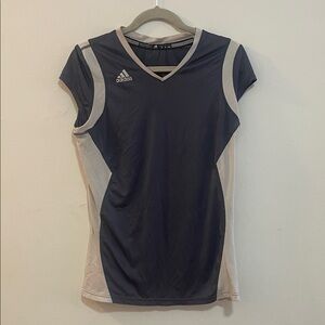 Adidas Dark Blue and White Athletic Tank
